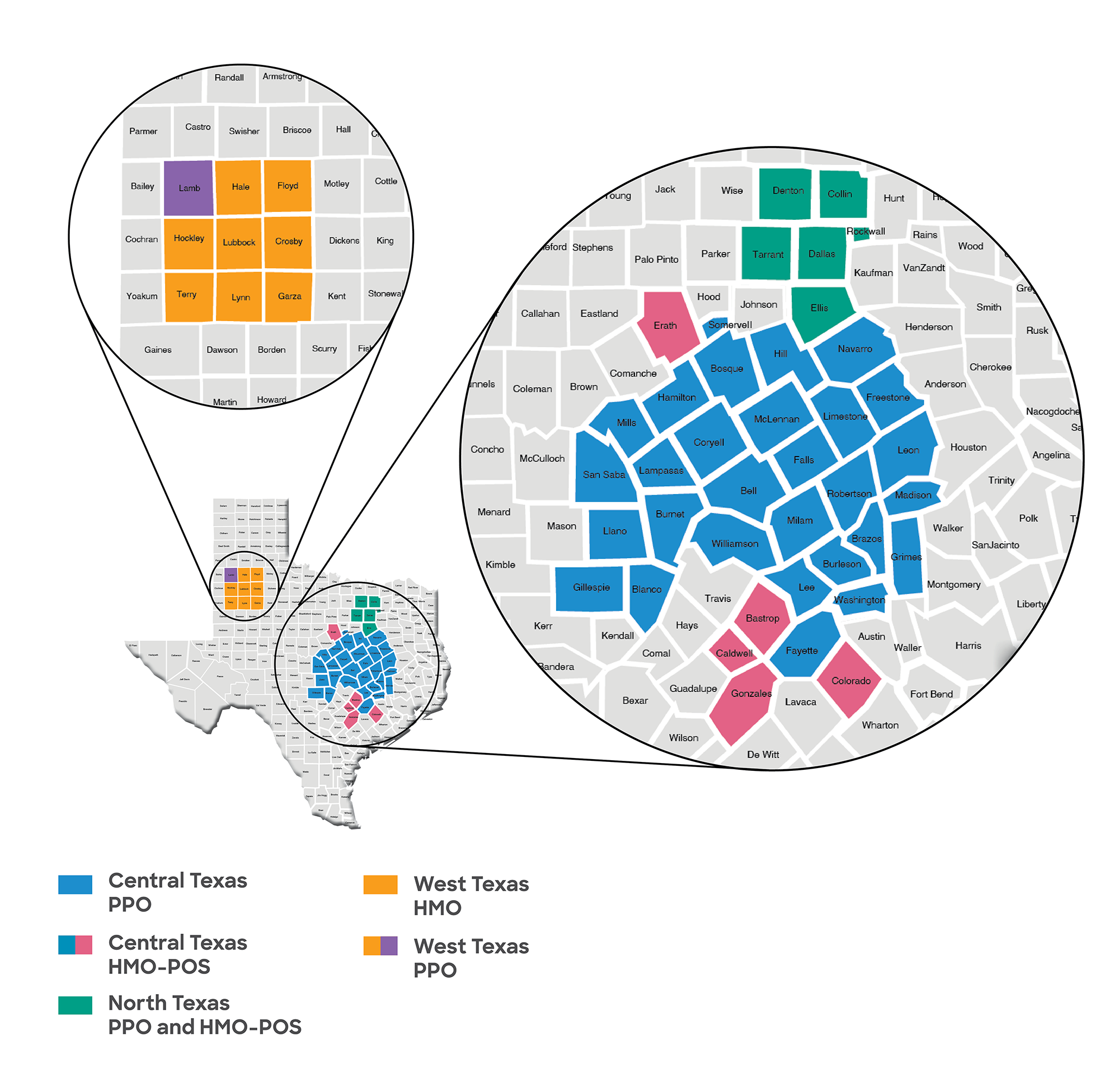 Medicare Advantage Plans service area map