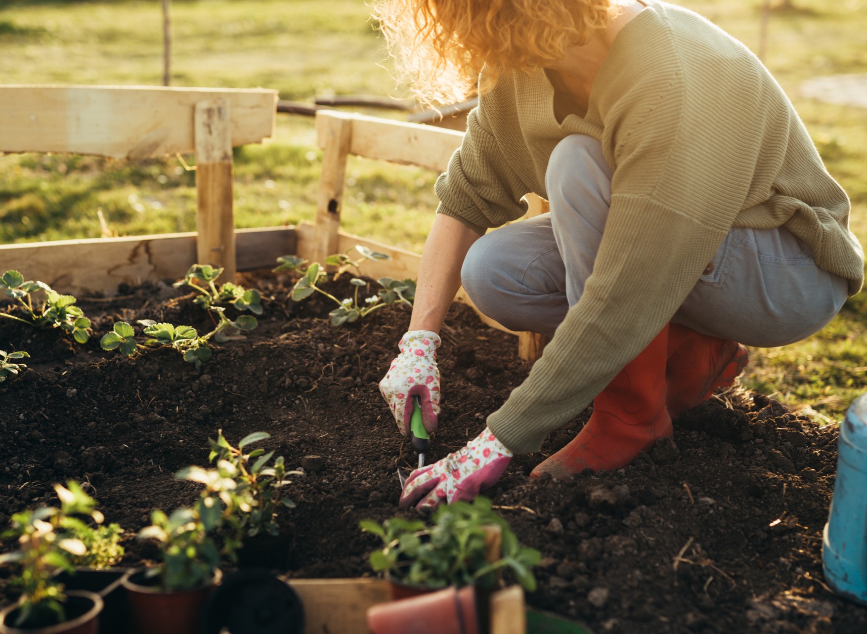 woman gardening